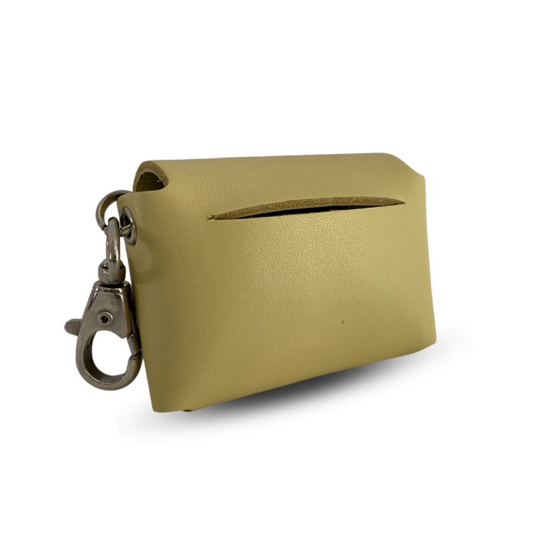 Porta Sacchetti per Cani Snugandfit - Vera Pelle - Colore Giallo - immagine 2