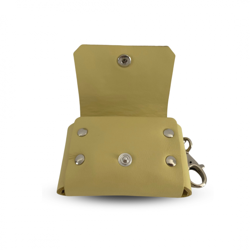 Porta Sacchetti per Cani Snugandfit - Vera Pelle - Colore Giallo - immagine 3