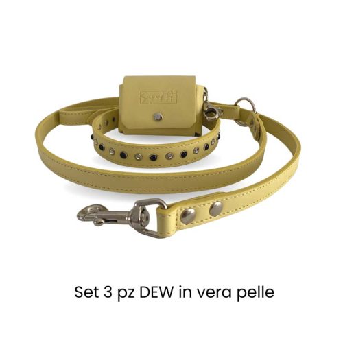 set 3 pz collare guinzaglio porta sacchetti by snugandfit