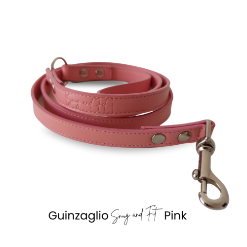 Guinzaglio in vera pelle rosa