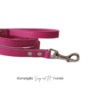 Guinzaglio per cani Snug and Fit in vera pelle fucsia - immagine 2