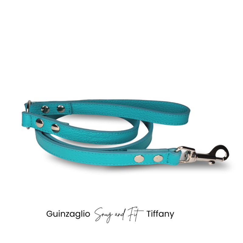 Guinzaglio Snug and Fit tiffany in vera pelle