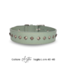 Collare cane AZTEC in vera pelle colore salvia - immagine 2