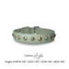 Collare cane AZTEC in vera pelle colore salvia - immagine 3