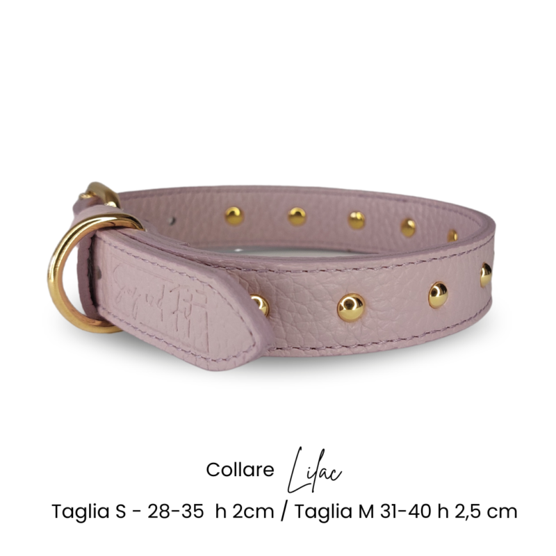 Collare cane LILAC in vera pelle colore lilla – Image 3