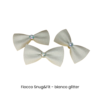white dog bow
