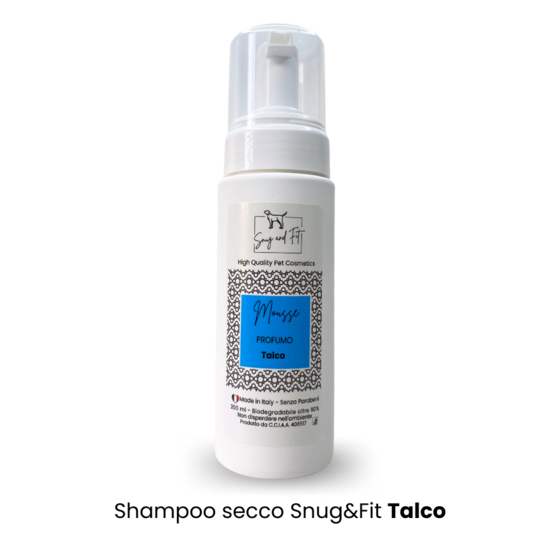 Shampoo Secco per cane e gatto naturale al Talco