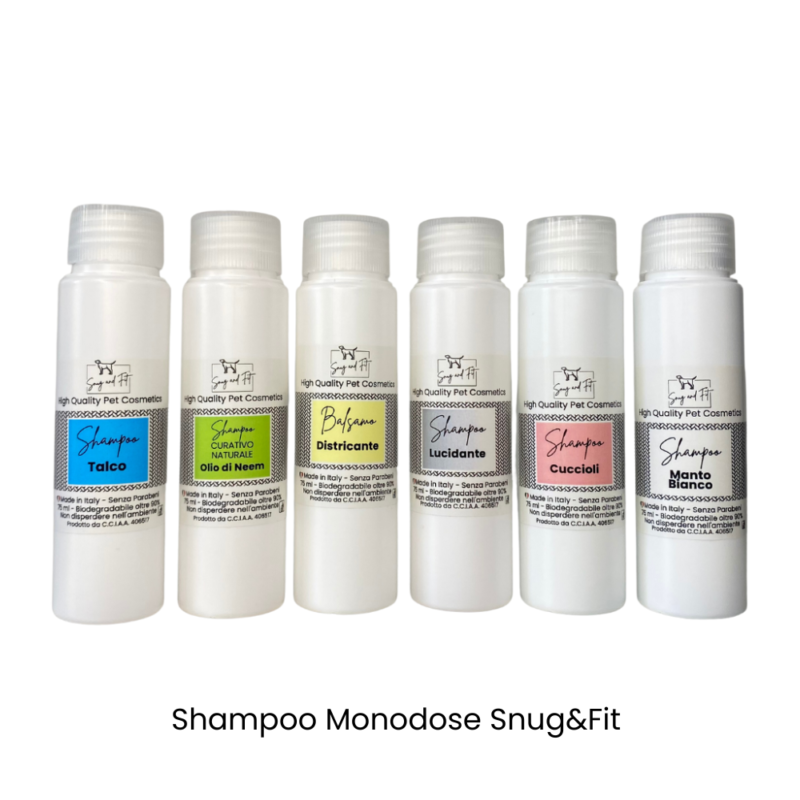 Shampoo Monodose per cane e gatto naturale
