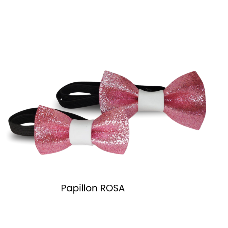 Papillon per cani e per gatti in morbido foam glitterato con elastico regolabile - immagine 2