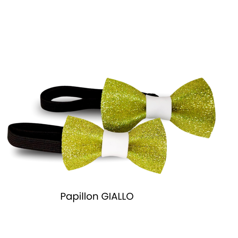 Papillon per cani e per gatti in morbido foam glitterato con elastico regolabile - immagine 6