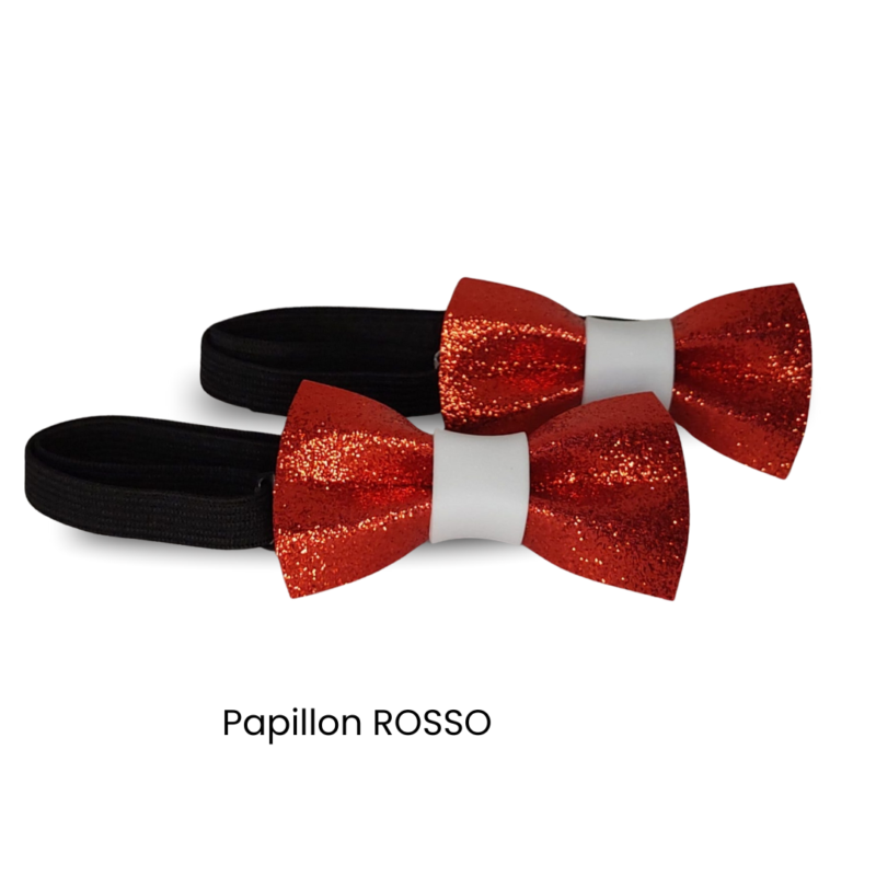 Papillon per cani e per gatti in morbido foam glitterato con elastico regolabile - immagine 7
