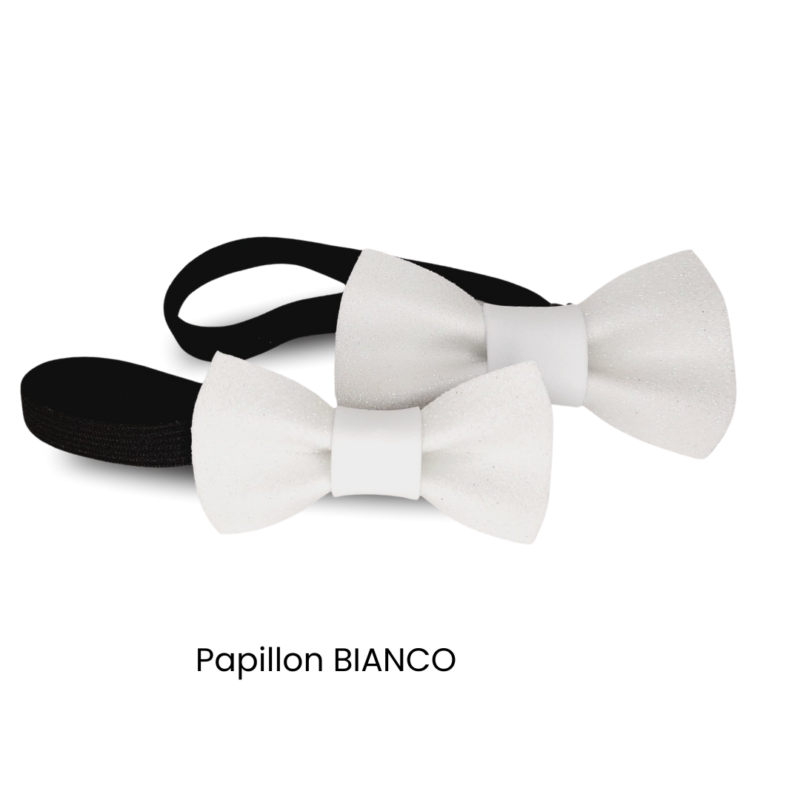 Papillon per cani e per gatti in morbido foam glitterato con elastico regolabile - immagine 5