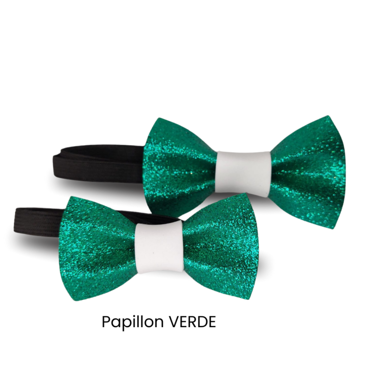 Papillon per cani e per gatti in morbido foam glitterato con elastico regolabile - immagine 9