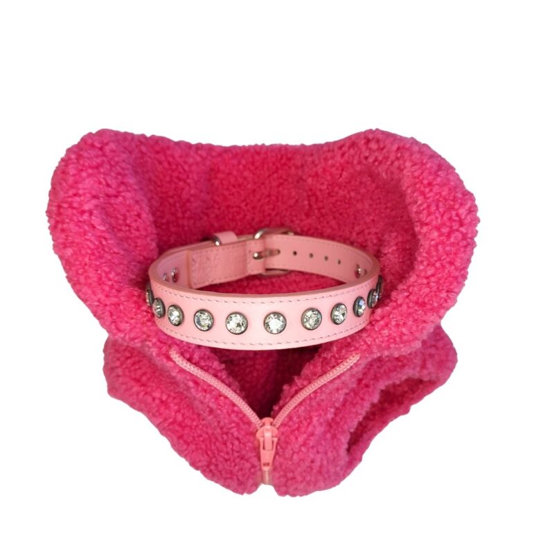 PRODOTTO ESAURITO - Cappottino per cani Snug&Fit in morbido Teddy - FUCSIA - Limited Edition - Realizzato a mano - immagine 3