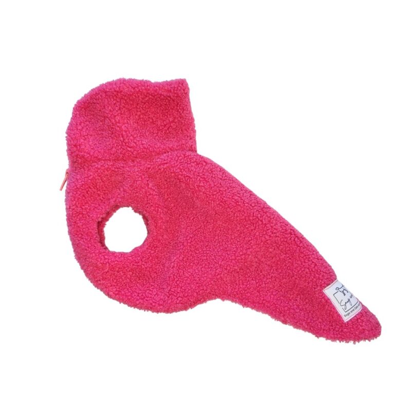 PRODOTTO ESAURITO - Cappottino per cani Snug&Fit in morbido Teddy - FUCSIA - Limited Edition - Realizzato a mano - immagine 2