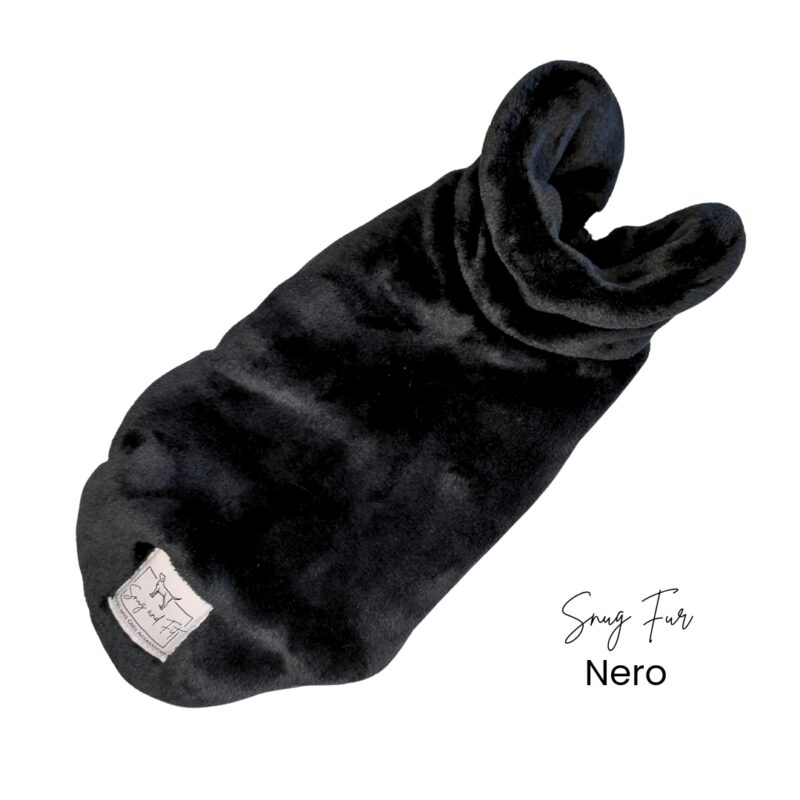 Cappottino per cani Snug&Fit in morbida pelliccetta e interno pile - NERO - Limited Edition