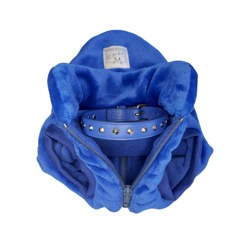 Cappottino per cani Snug&Fit in morbida pelliccetta e interno pile - BLU - Limited Edition - immagine 3