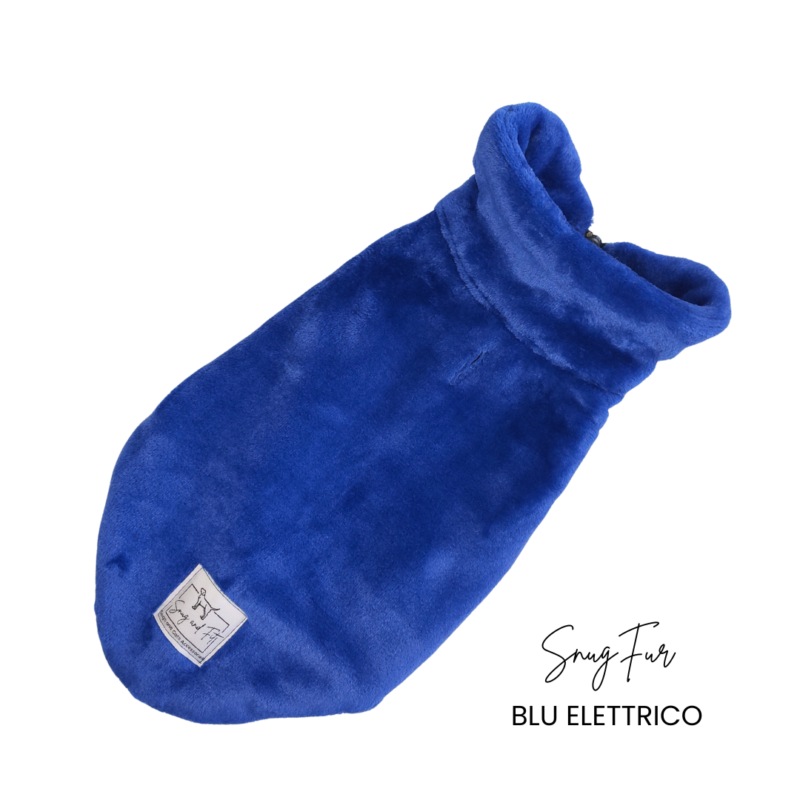 Cappottino per cani Snug&Fit in morbida pelliccetta e interno pile - BLU - Limited Edition