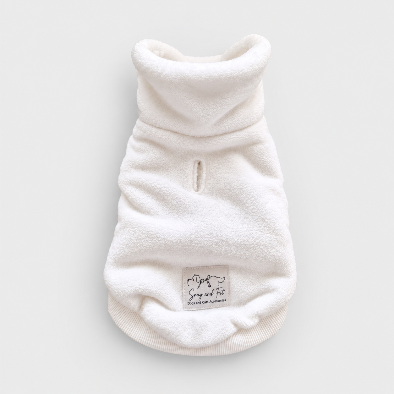 cappottino per cani bianco in ecopelliccia e pile