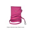 Tracolla / Portacellulare in Vera Pelle Fucsia Made In Italy