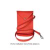 Tracolla / Portacellulare in Vera Pelle Arancio Made In Italy