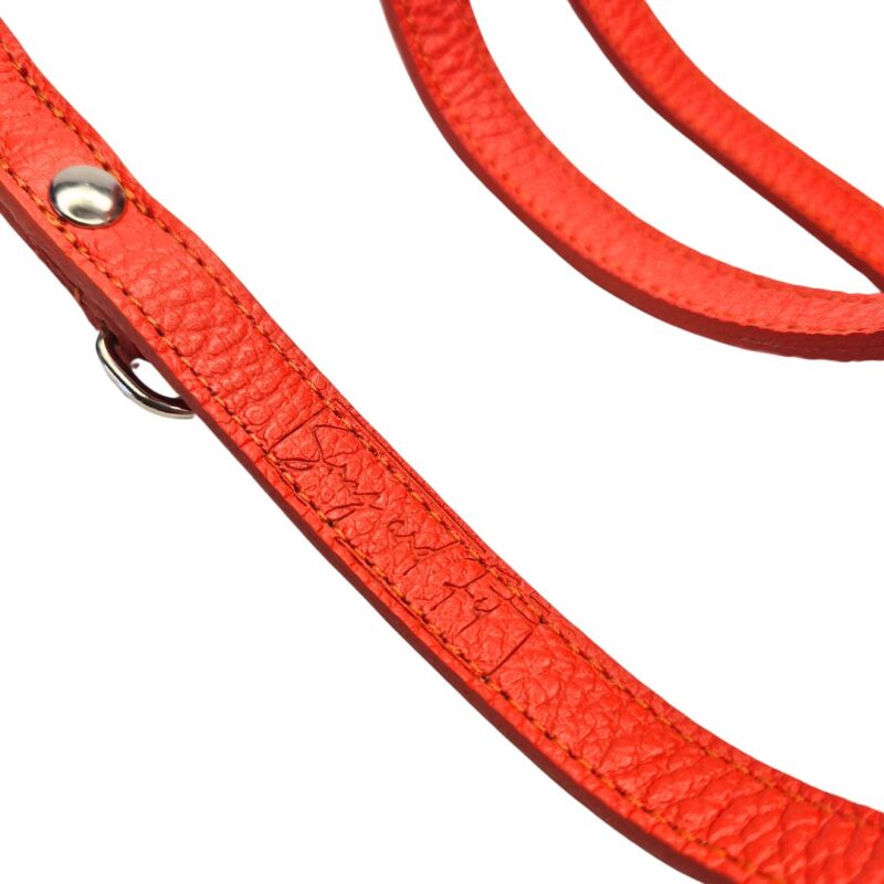 Guinzaglio per cani Snugandfit VeraPelle ARANCIO - immagine 2