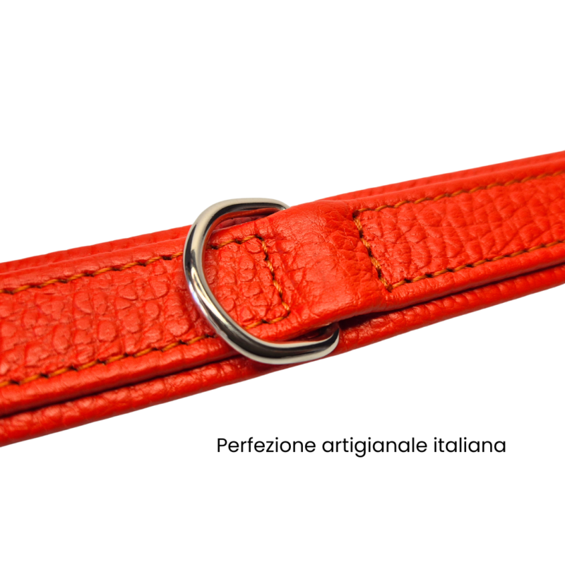 Collare cane SPRITZ by Snugandfit in Vera Pelle arancio - immagine 3