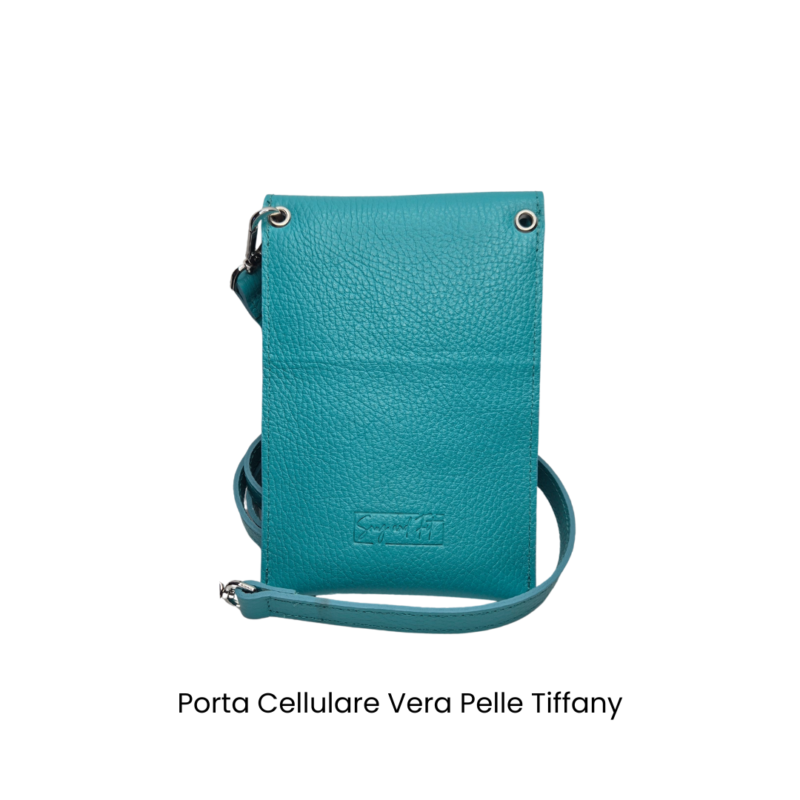 Tracolla / Portacellulare in Vera Pelle Tiffany Made In Italy - immagine 2