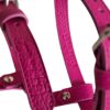 Pettorina ad H per cane in vera pelle dollaro fucsia - Image 2