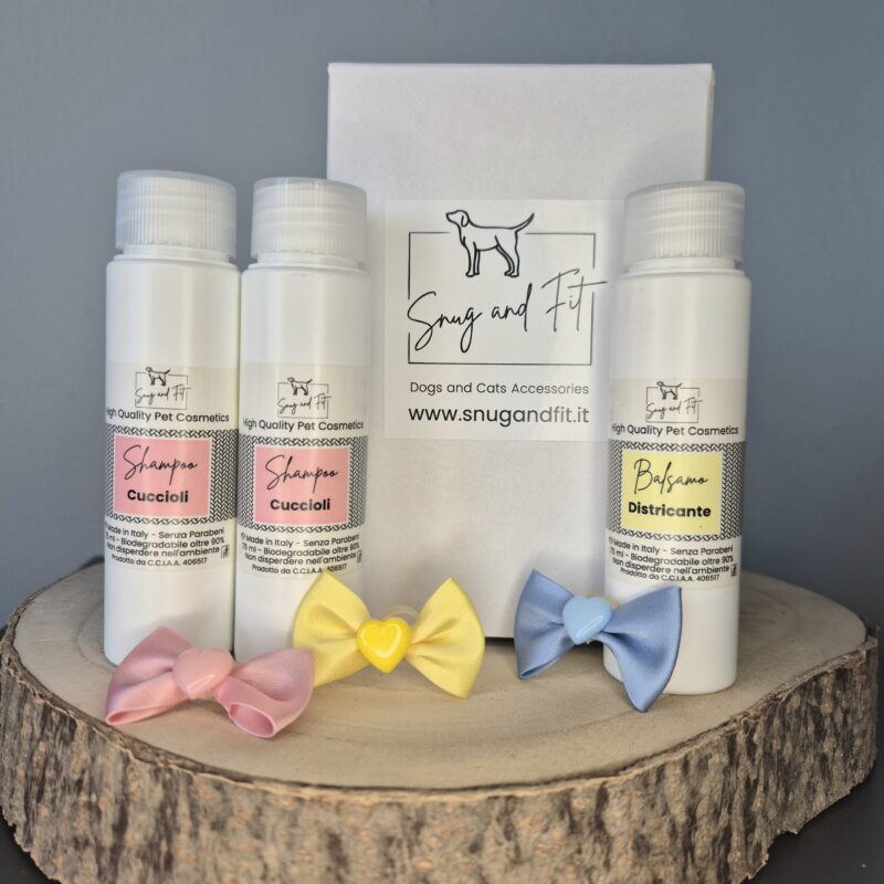 puppy tris by Snugandfit, cosmetici naturali per cani e gatti